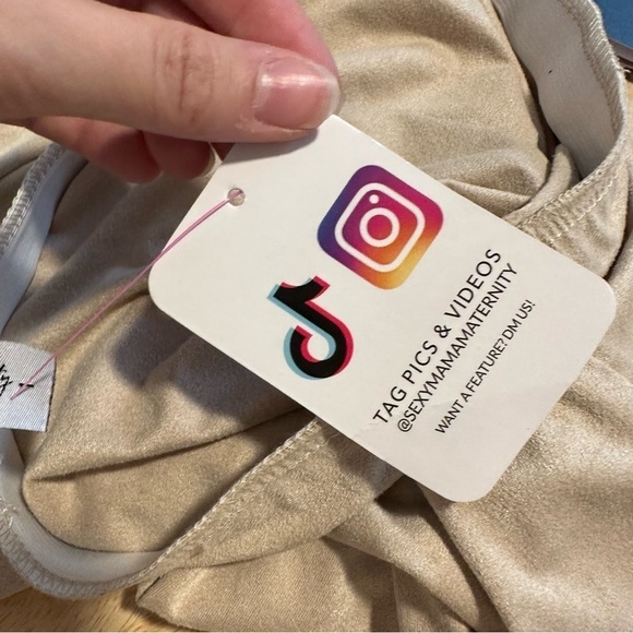 New Sexy mama faux suede tan midi skirt - Picture 8 of 12